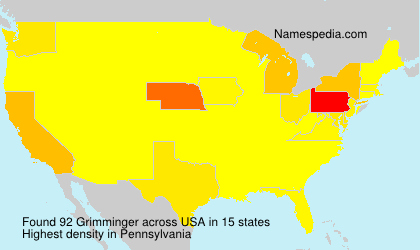 Surname Grimminger in USA
