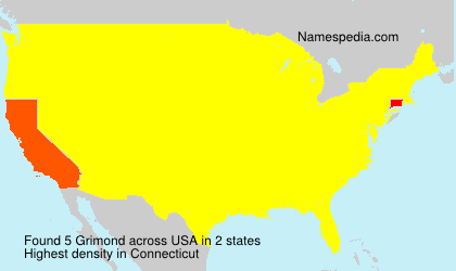 Surname Grimond in USA