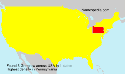 Surname Gringrow in USA
