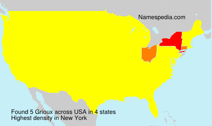 Surname Grioux in USA Surname Grioux in USA