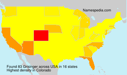 Surname Grisinger in USA