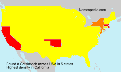 Surname Gritskevich in USA Surname Gritskevich in USA