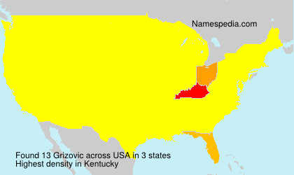 Surname Grizovic in USA Surname Grizovic in USA