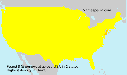 Surname Groenewout in USA Surname Groenewout in USA