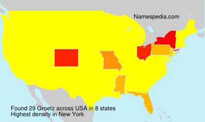 Surname Groetz in USA Surname Groetz in USA
