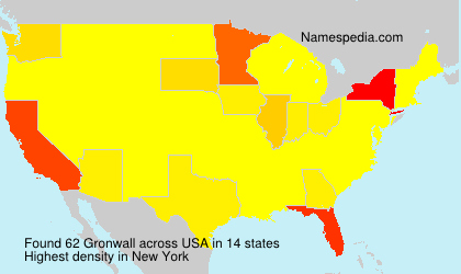 Surname Gronwall in USA Surname Gronwall in USA