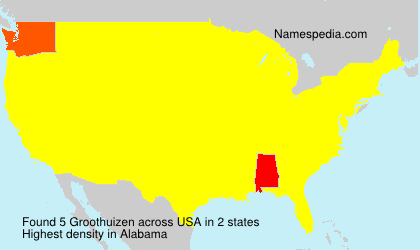 Surname Groothuizen in USA Surname Groothuizen in USA
