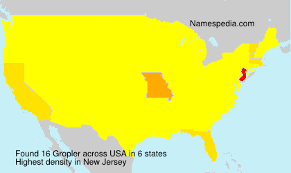 Surname Gropler in USA Surname Gropler in USA