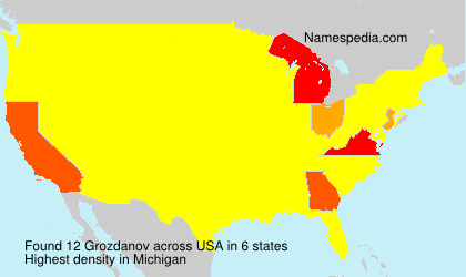 Surname Grozdanov in USA Surname Grozdanov in USA