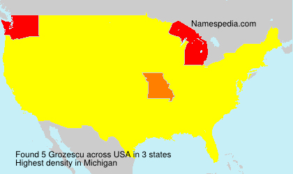 Surname Grozescu in USA Surname Grozescu in USA