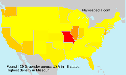 Surname Gruender in USA Surname Gruender in USA