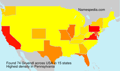 Surname Gruendl in USA Surname Gruendl in USA