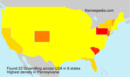 Surname Gruendling in USA Surname Gruendling in USA