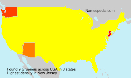 Surname Grueneis in USA Surname Grueneis in USA
