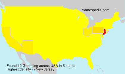 Surname Gruenling in USA Surname Gruenling in USA