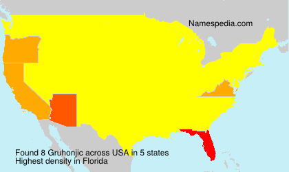 Surname Gruhonjic in USA Surname Gruhonjic in USA