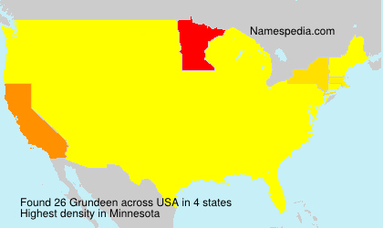 Surname Grundeen in USA Surname Grundeen in USA