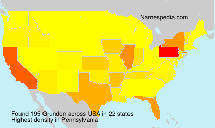 Surname Grundon in USA Surname Grundon in USA