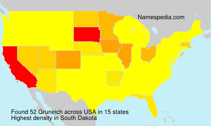 Surname Gruneich in USA Surname Gruneich in USA