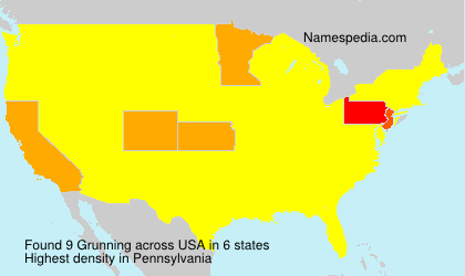 Surname Grunning in USA Surname Grunning in USA