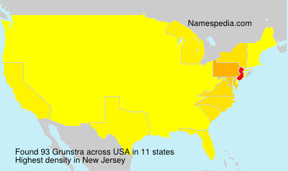 Surname Grunstra in USA