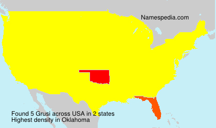 Surname Grusi in USA Surname Grusi in USA