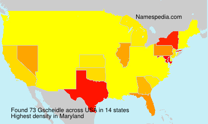 Surname Gscheidle in USA Surname Gscheidle in USA