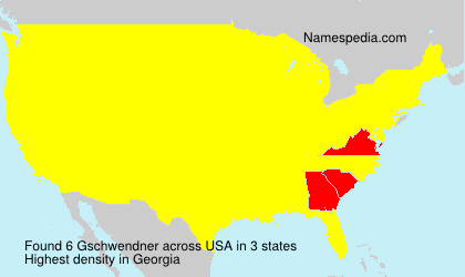 Surname Gschwendner in USA Surname Gschwendner in USA