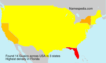 Surname Guaico in USA Surname Guaico in USA