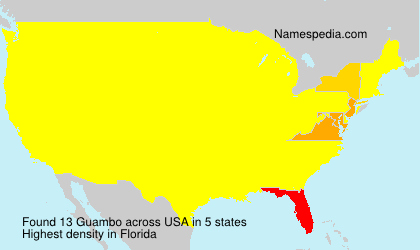 Surname Guambo in USA Surname Guambo in USA