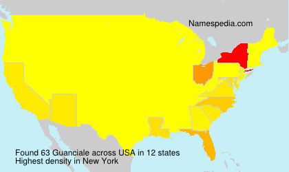 Surname Guanciale in USA Surname Guanciale in USA