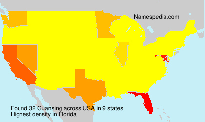 Surname Guansing in USA Surname Guansing in USA