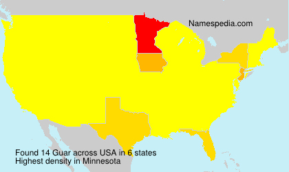 Surname Guar in USA Surname Guar in USA