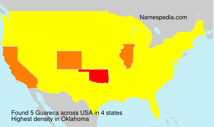 Surname Guareca in USA Surname Guareca in USA