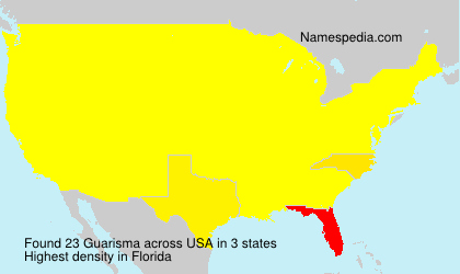 Surname Guarisma in USA Surname Guarisma in USA