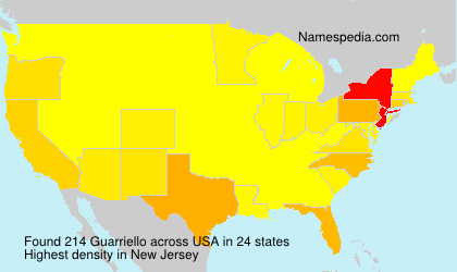 Surname Guarriello in USA Surname Guarriello in USA