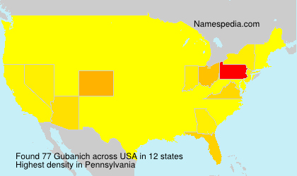 Surname Gubanich in USA Surname Gubanich in USA