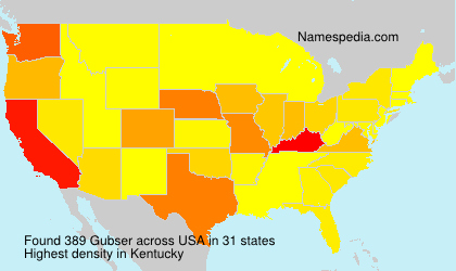 Surname Gubser in USA Surname Gubser in USA