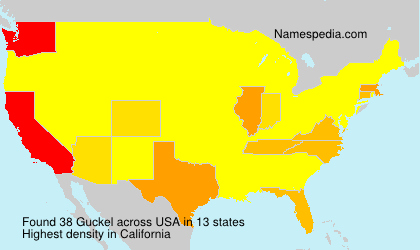 Surname Guckel in USA Surname Guckel in USA