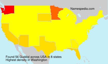 Surname Guddal in USA Surname Guddal in USA