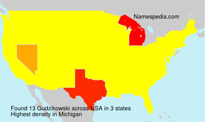Surname Gudzikowski in USA Surname Gudzikowski in USA