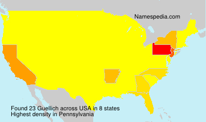 Surname Guellich in USA Surname Guellich in USA