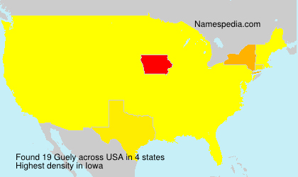 Surname Guely in USA Surname Guely in USA