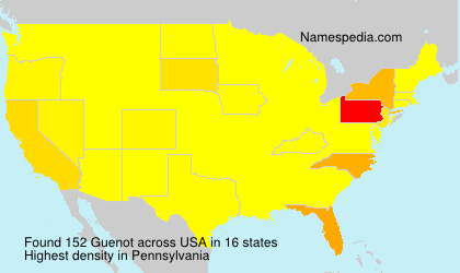 Surname Guenot in USA Surname Guenot in USA