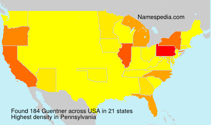 Surname Guentner in USA Surname Guentner in USA