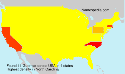Surname Guerrab in USA
