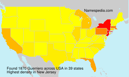 Surname Guerriero in USA Surname Guerriero in USA