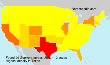 Surname Guerroro in USA Surname Guerroro in USA