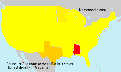 Surname Guesnard in USA Surname Guesnard in USA