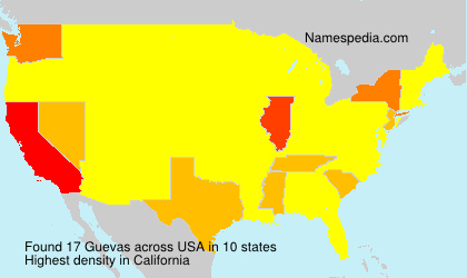 Surname Guevas in USA Surname Guevas in USA